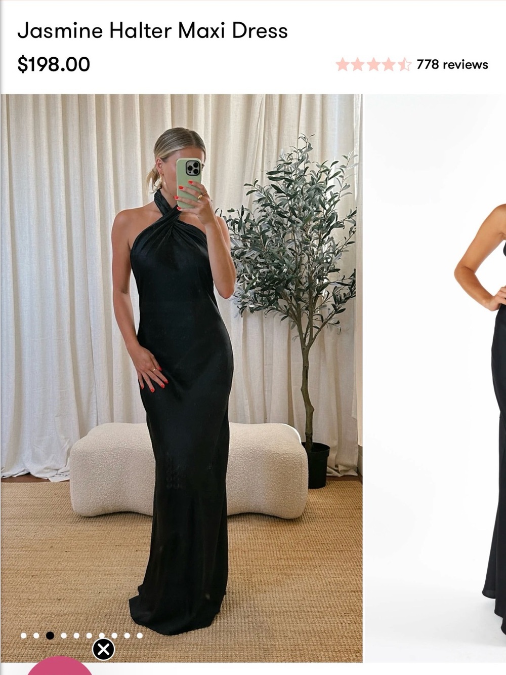 Show Me Your MuMu Black Jasmine Halter Maxi Dress
